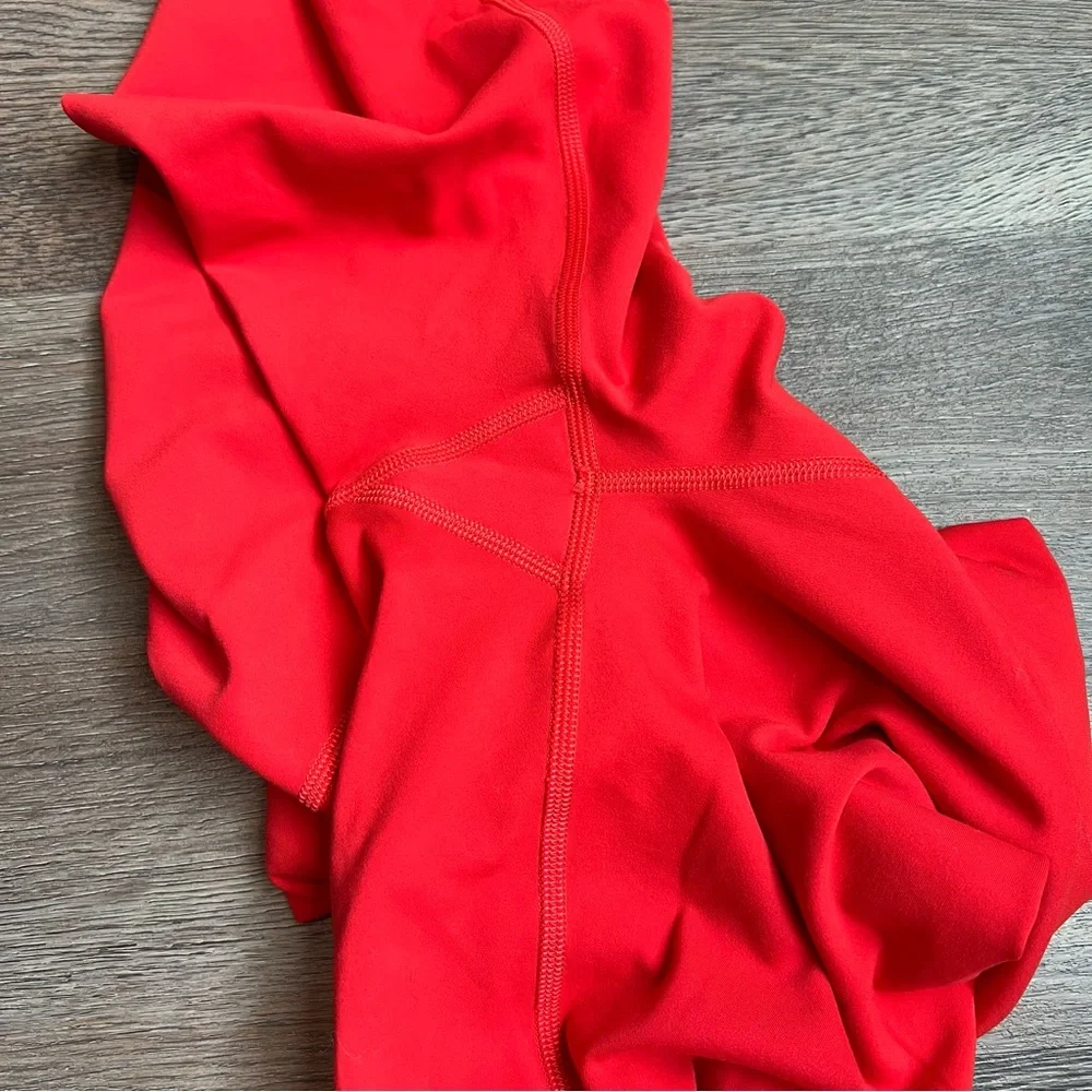 Lululemon Wunder Train High Rise Crop 23” Hot Heat Red Size 4 - Picture 6 of 8